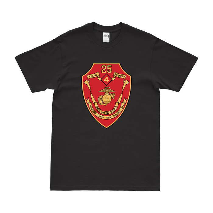 25th Marine Regiment Logo Emblem T-Shirt Tactically Acquired Black Clean Small