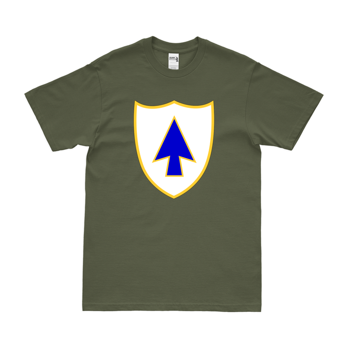 U.S. Army 26th Infantry Regiment Unit Logo Emblem T-Shirt Tactically Acquired Military Green Clean Small