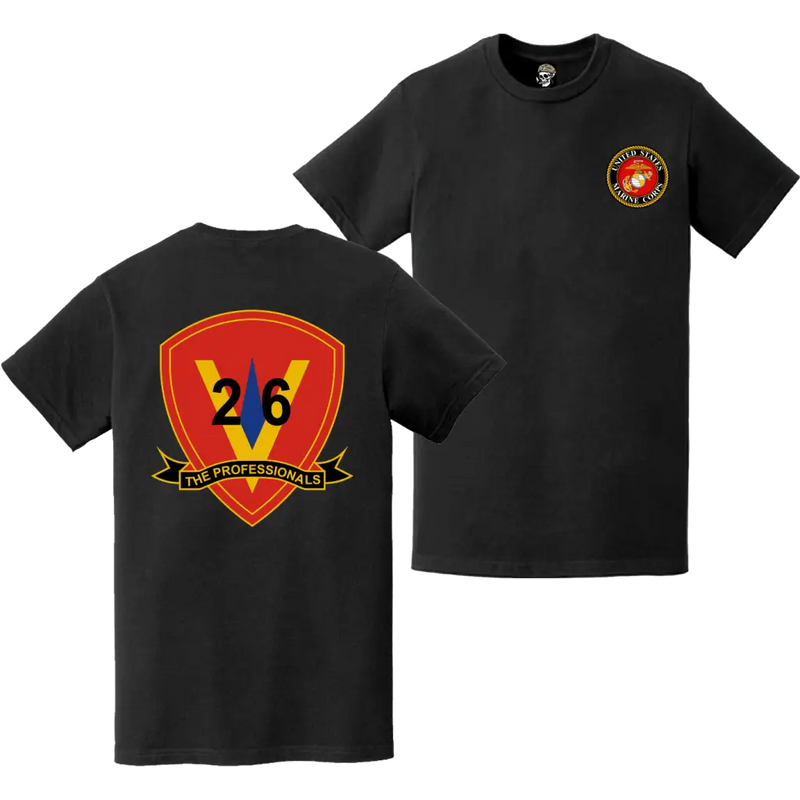 Double-Sided 26th Marine Regiment EGA Logo T-Shirt