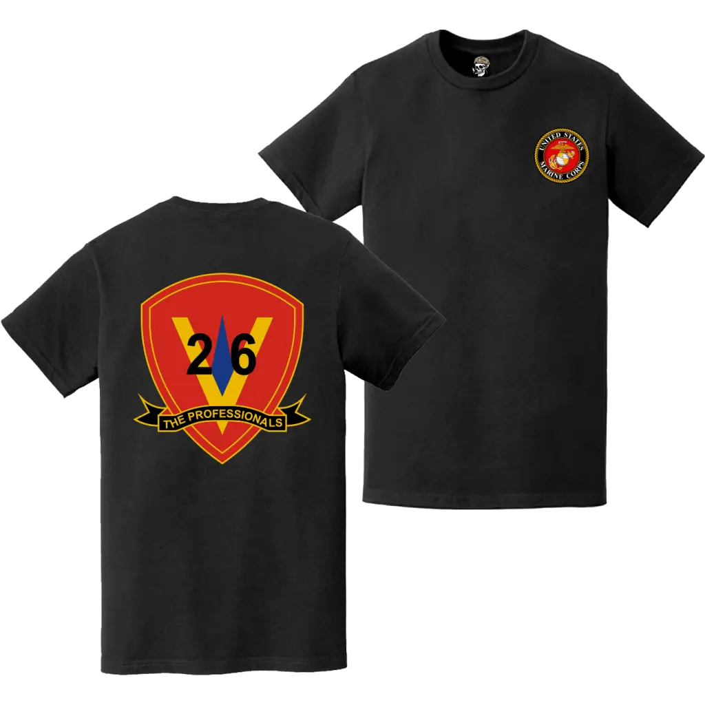 Double-Sided 26th Marine Regiment EGA Logo T-Shirt Tactically Acquired   