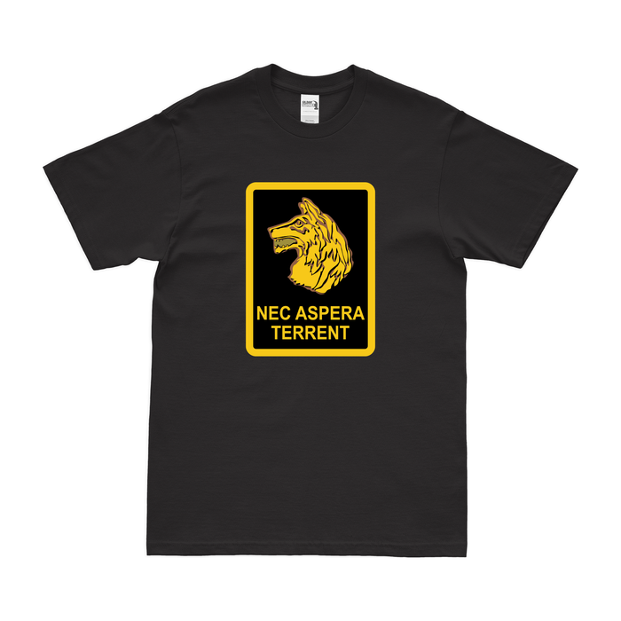 27th Infantry Regiment "Wolfhounds" Logo Emblem T-Shirt Tactically Acquired Black Clean Small