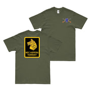 Double-Sided 27th Infantry Regiment "Wolfhounds" T-Shirt Tactically Acquired Military Green Small 