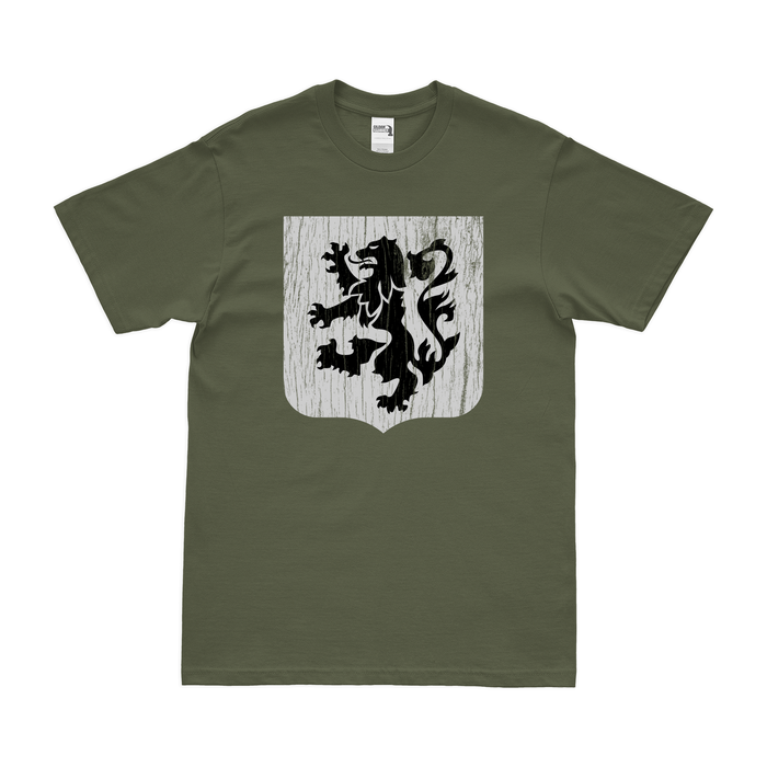 U.S. Army 28th Infantry Regiment Unit Logo Emblem T-Shirt Tactically Acquired Military Green Distressed Small