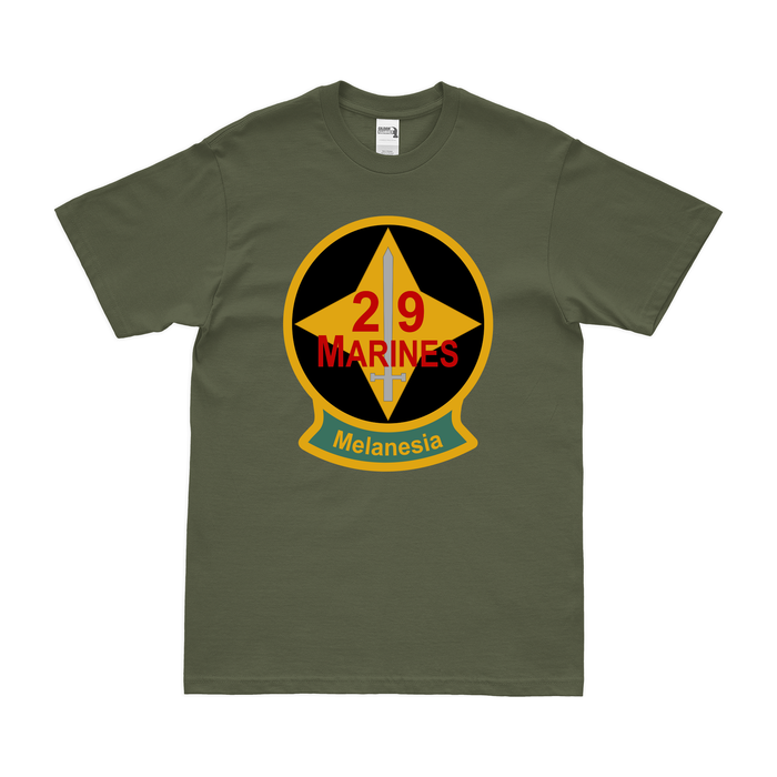 29th Marine Regiment Logo Emblem T-Shirt Tactically Acquired Military Green Clean Small