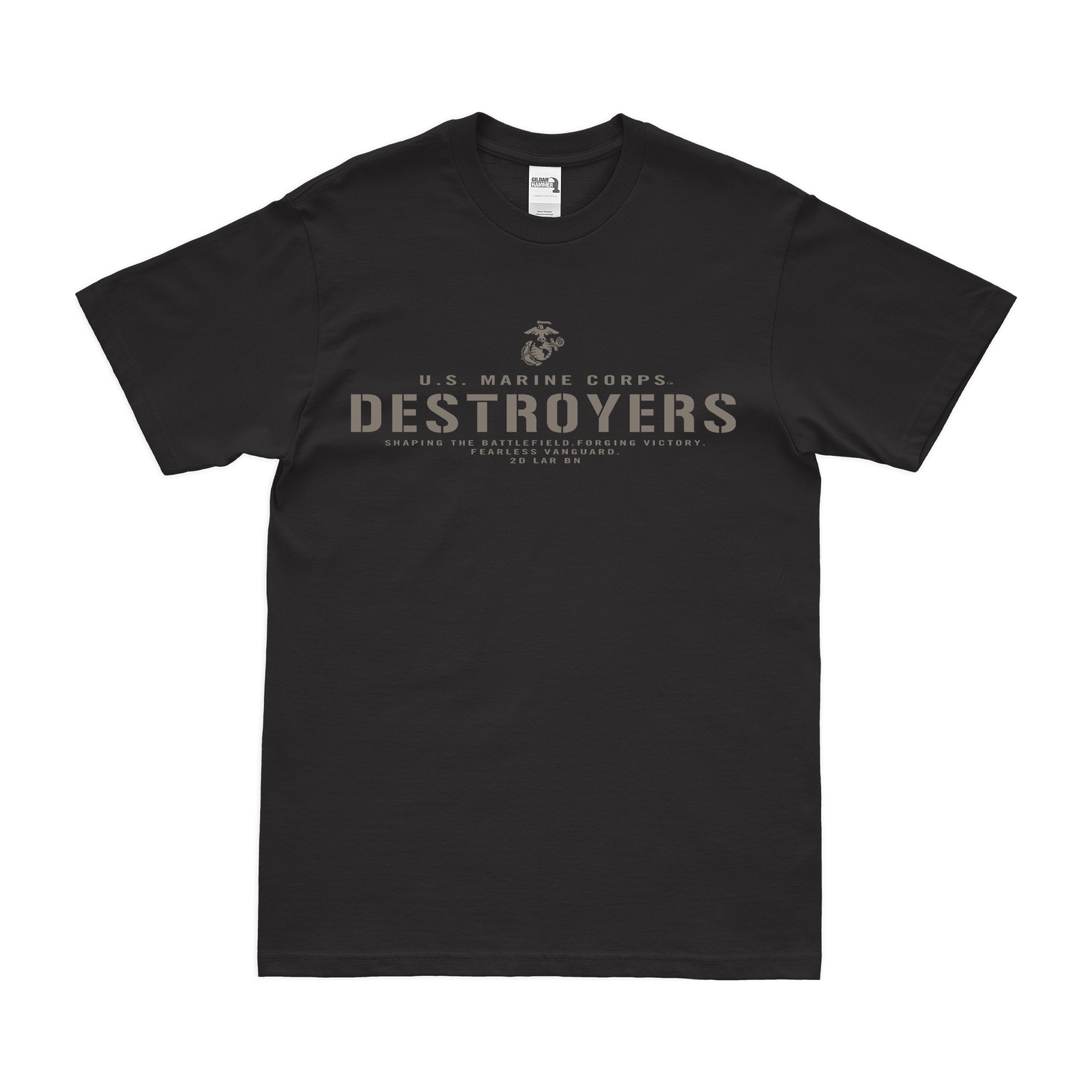 2d LAR 'Destroyers' Legacy Tribute USMC T-Shirt Tactically Acquired Black Small 