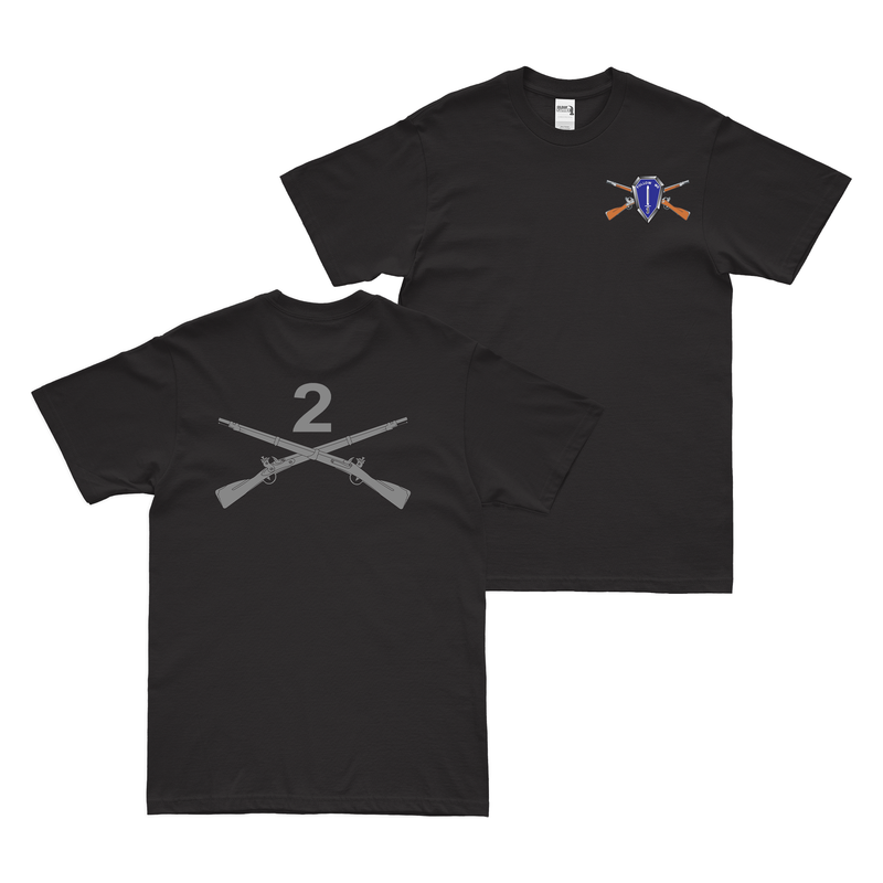 Double-Sided 2nd Infantry Regiment Crossed Rifles T-Shirt