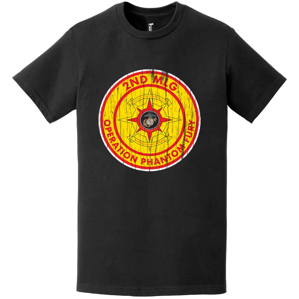 Distressed 2nd MLG Operation Phantom Fury T-Shirt Tactically Acquired   