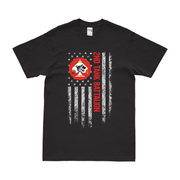 2nd Tank Battalion USMC American Flag T-Shirt Tactically Acquired Black Small 