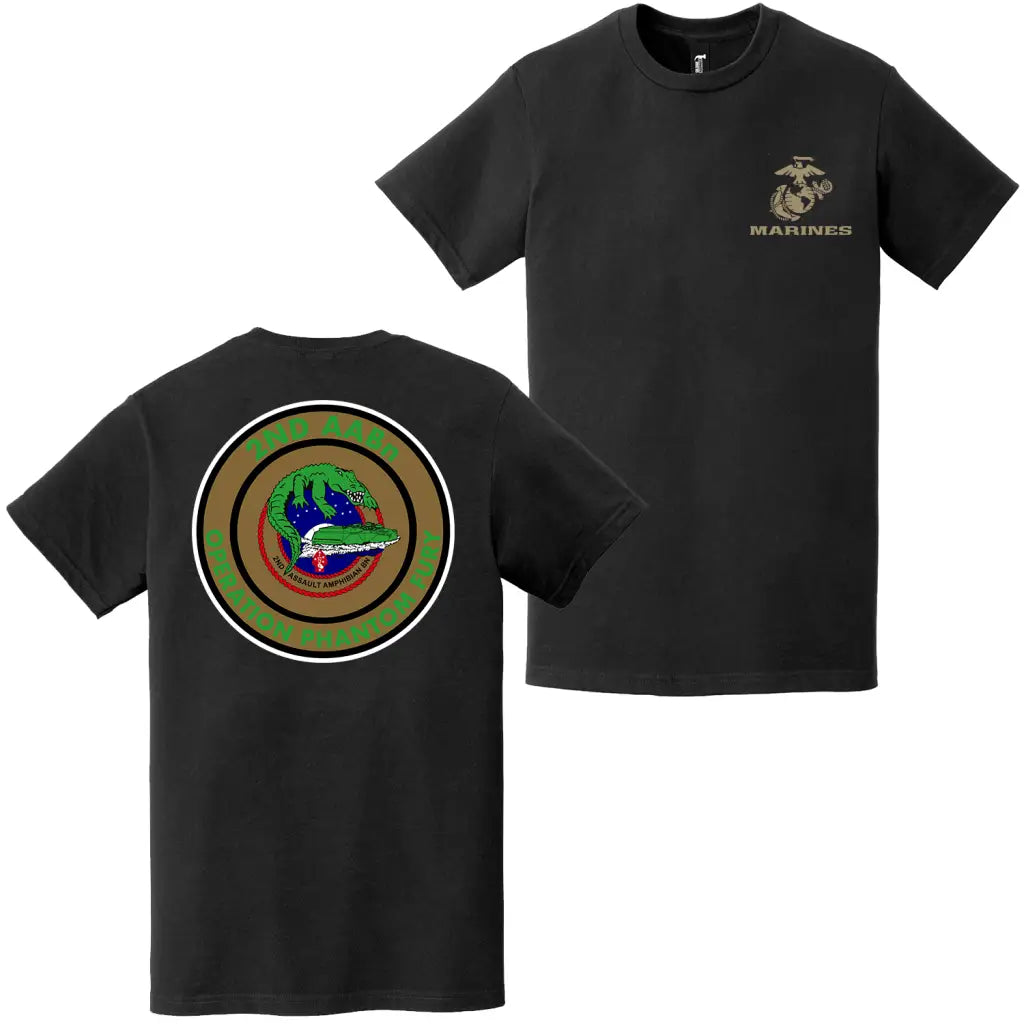 Double-Sided 2nd AABn Operation Phantom Fury T-Shirt Tactically Acquired   
