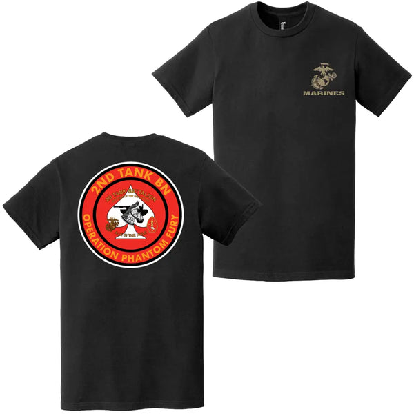 Double-Sided 2nd Tank Battalion USMC Phantom Fury T-Shirt