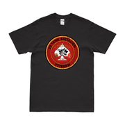 2nd Tank Battalion Veteran USMC T-Shirt Tactically Acquired Black Distressed Small