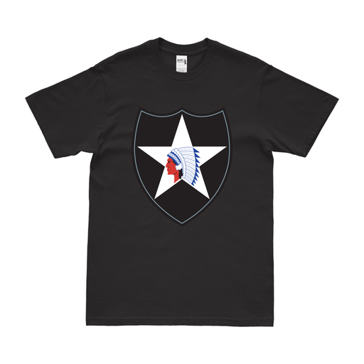 U.S. Army 2nd Infantry Division SSI Emblem T-Shirt Tactically Acquired Black Small 