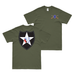 Double-Sided 2nd Infantry Division SSI T-Shirt Tactically Acquired Military Green Small 