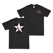 Double-Sided 2nd Infantry Division SSI T-Shirt Tactically Acquired Black Small 