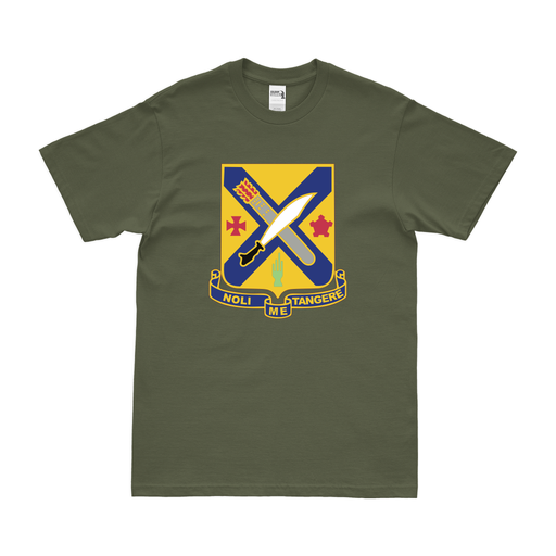 U.S. Army 2nd Infantry Regiment Logo Emblem T-Shirt Tactically Acquired Military Green Clean Small