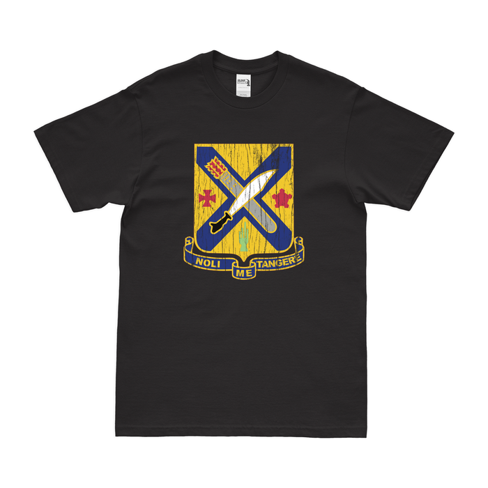 U.S. Army 2nd Infantry Regiment Logo Emblem T-Shirt Tactically Acquired Black Distressed Small