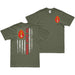 Double-Sided 2nd Marine Division Motto American Flag T-Shirt Tactically Acquired Small Military Green 