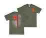 Double-Sided 2nd Marine Division Motto American Flag T-Shirt Tactically Acquired Small Military Green 
