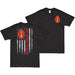 Double-Sided 2nd Marine Division American Flag T-Shirt Tactically Acquired Small Black 