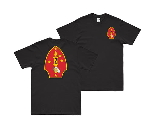 Double-Sided 2nd Marine Division Emblem Logo T-Shirt Tactically Acquired Small Black 