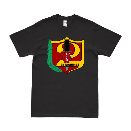 2nd Marine Regiment Logo Emblem T-Shirt Tactically Acquired Black Small 