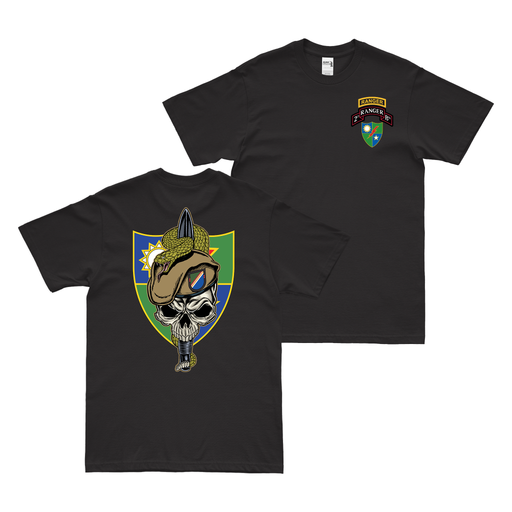 Double-Sided 2nd Ranger Battalion Snake Eaters T-Shirt Tactically Acquired Black Small 