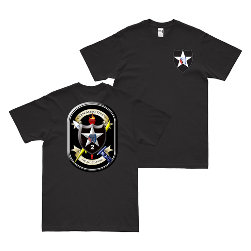 Double-Sided 2nd SBCT 2d ID "Lancer Brigade" Emblem T-Shirt Tactically Acquired Black Small 