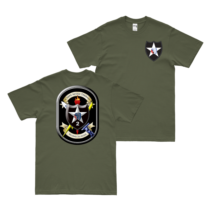 Double-Sided 2nd SBCT 2d ID "Lancer Brigade" Emblem T-Shirt