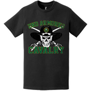 Distressed 2nd Armored Cavalry Regiment (2nd ACR) Saber Skull T-Shirt Tactically Acquired   