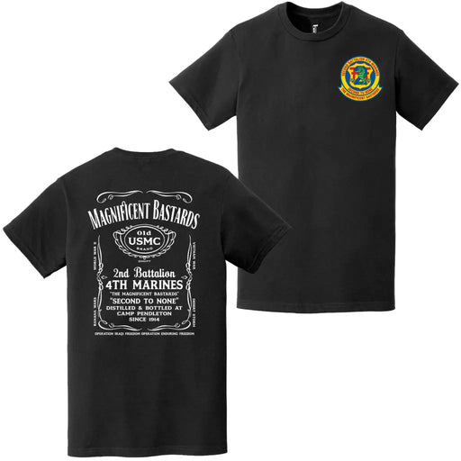 2nd Battalion 4th Marines (2/4 Marines) Whiskey Label T-Shirt Tactically Acquired   