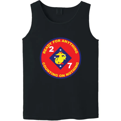 2nd Battalion, 7th Marines (2/7) Vietnam Logo Emblem Tank Top Tactically Acquired Black Small 