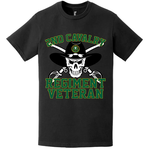 2nd Cavalry Regiment Veteran Saber Skull T-Shirt Tactically Acquired   