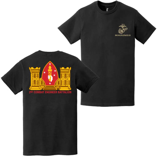 Double-Sided 2nd CEB Logo USMC EGA T-Shirt Tactically Acquired   