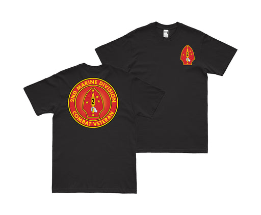 Double-Sided 2nd Marine Division Combat Veteran T-Shirt Tactically Acquired Small Black 