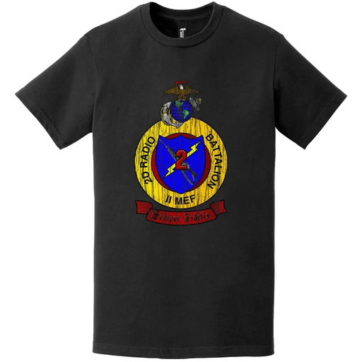 2nd Radio Battalion Distressed Logo Emblem T-Shirt Tactically Acquired   