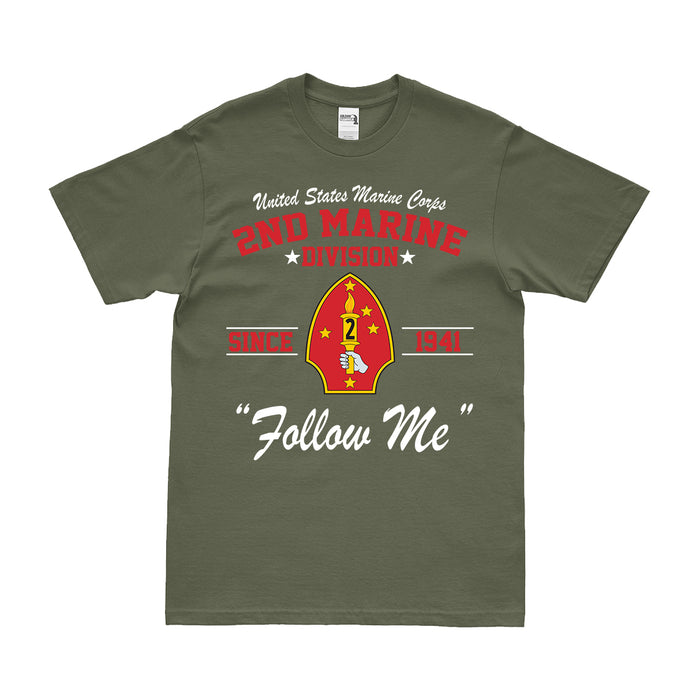2nd Marine Division Since 1941 WW2 USMC Legacy T-Shirt Tactically Acquired Small Military Green 
