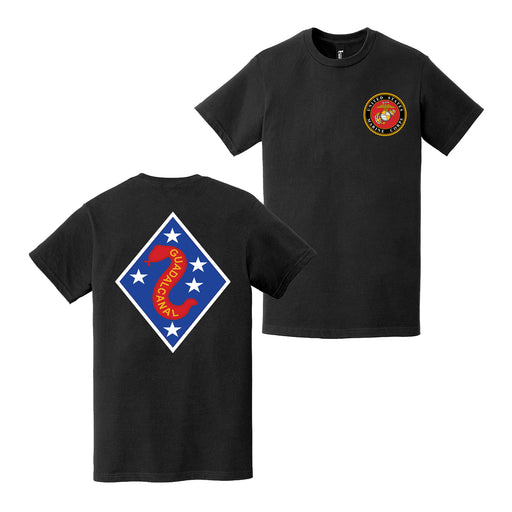 Double-Sided 2nd Marine Division Guadalcanal EGA T-Shirt Tactically Acquired   