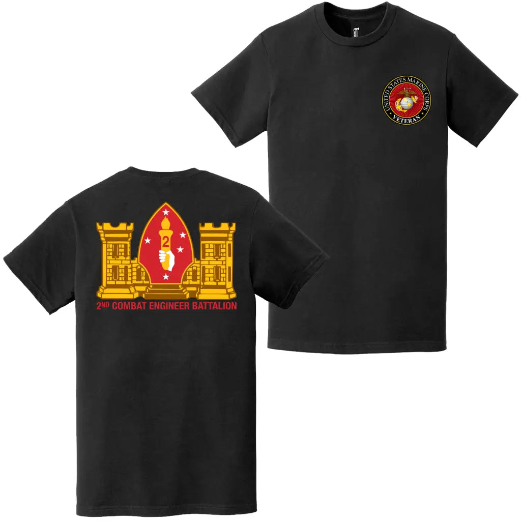 Double-Sided 2nd CEB Logo USMC Veteran T-Shirt Tactically Acquired   