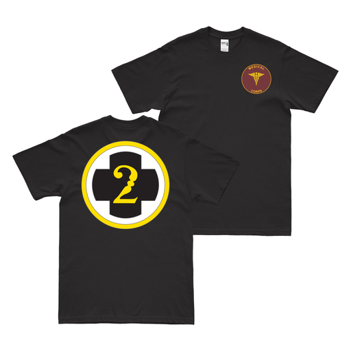 Double-Sided 2nd Medical Brigade Logo T-Shirt Tactically Acquired Black Small 