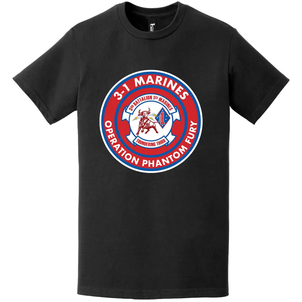 3/1 Marines Operation Phantom Fury T-Shirt Tactically Acquired   