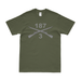 3-187 Infantry Regiment Crossed Rifles T-Shirt Tactically Acquired Military Green Clean Small
