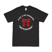 B Co 3-187 IN, 3BCT, 101st ABN (ASSLT) Tori T-Shirt Tactically Acquired Black Clean Small