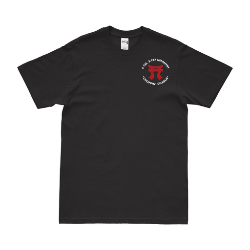 C Co 3-187 IN, 3BCT, 101st ABN (ASSLT) Left Chest Tori T-Shirt Tactically Acquired Black Small 