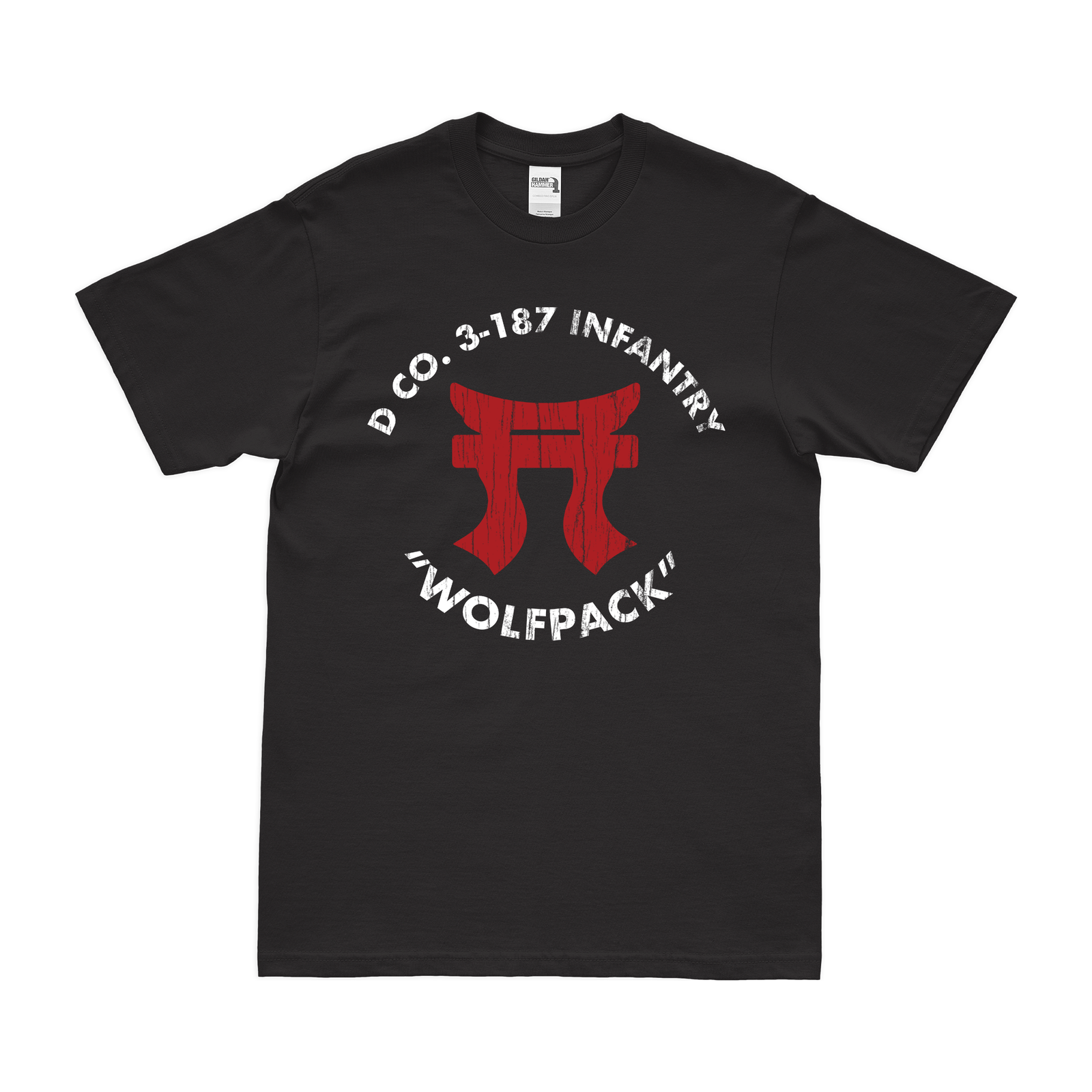 D Co 3-187 IN, 3BCT, 101st ABN (ASSLT) Tori T-Shirt Tactically Acquired Black Distressed Small