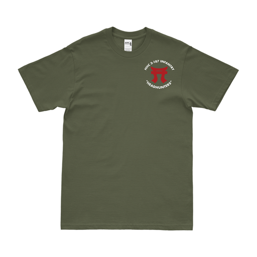 HHC 3-187 IN, 3BCT, 101st ABN (ASSLT) Left Chest Tori T-Shirt Tactically Acquired Military Green Small 