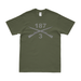 3-187 Infantry Regiment Crossed Rifles T-Shirt Tactically Acquired Military Green Distressed Small