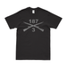 3-187 Infantry Regiment Crossed Rifles T-Shirt Tactically Acquired Black Distressed Small