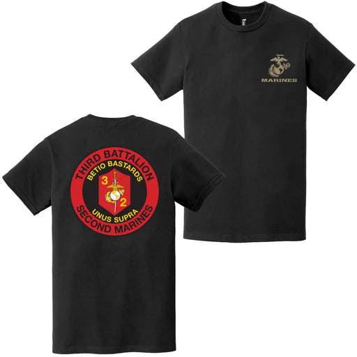 Double-Sided 3/2 Marines Unit Logo EGA T-Shirt Tactically Acquired   