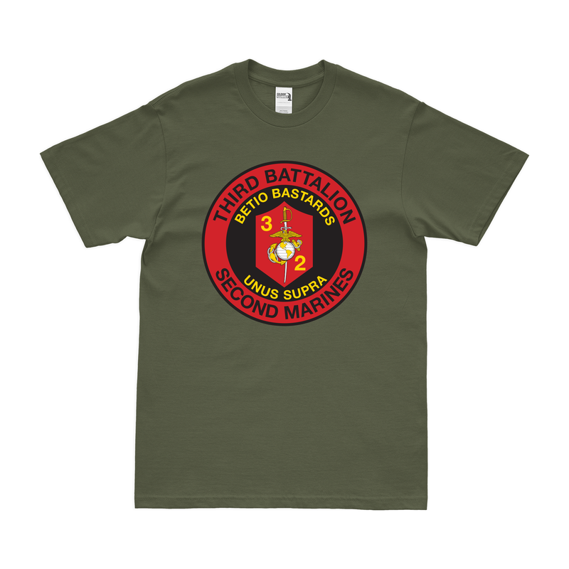 3rd Bn 2nd Marines (3/2 Marines) Logo Emblem T-Shirt