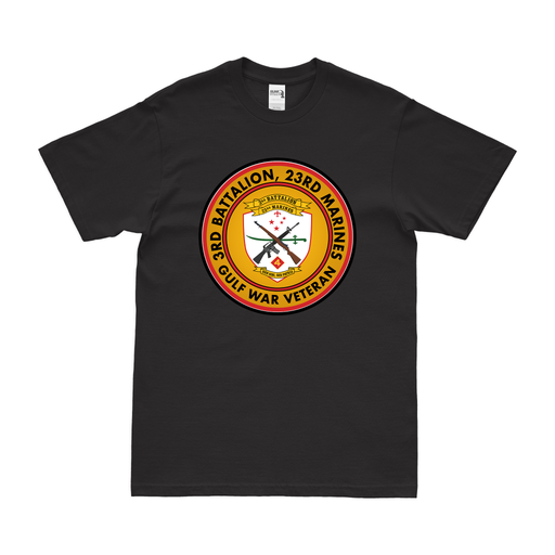 3-23 Marines Gulf War Veteran T-Shirt Tactically Acquired Black Clean Small